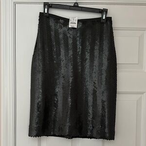 Chic Black Sequin Skirt